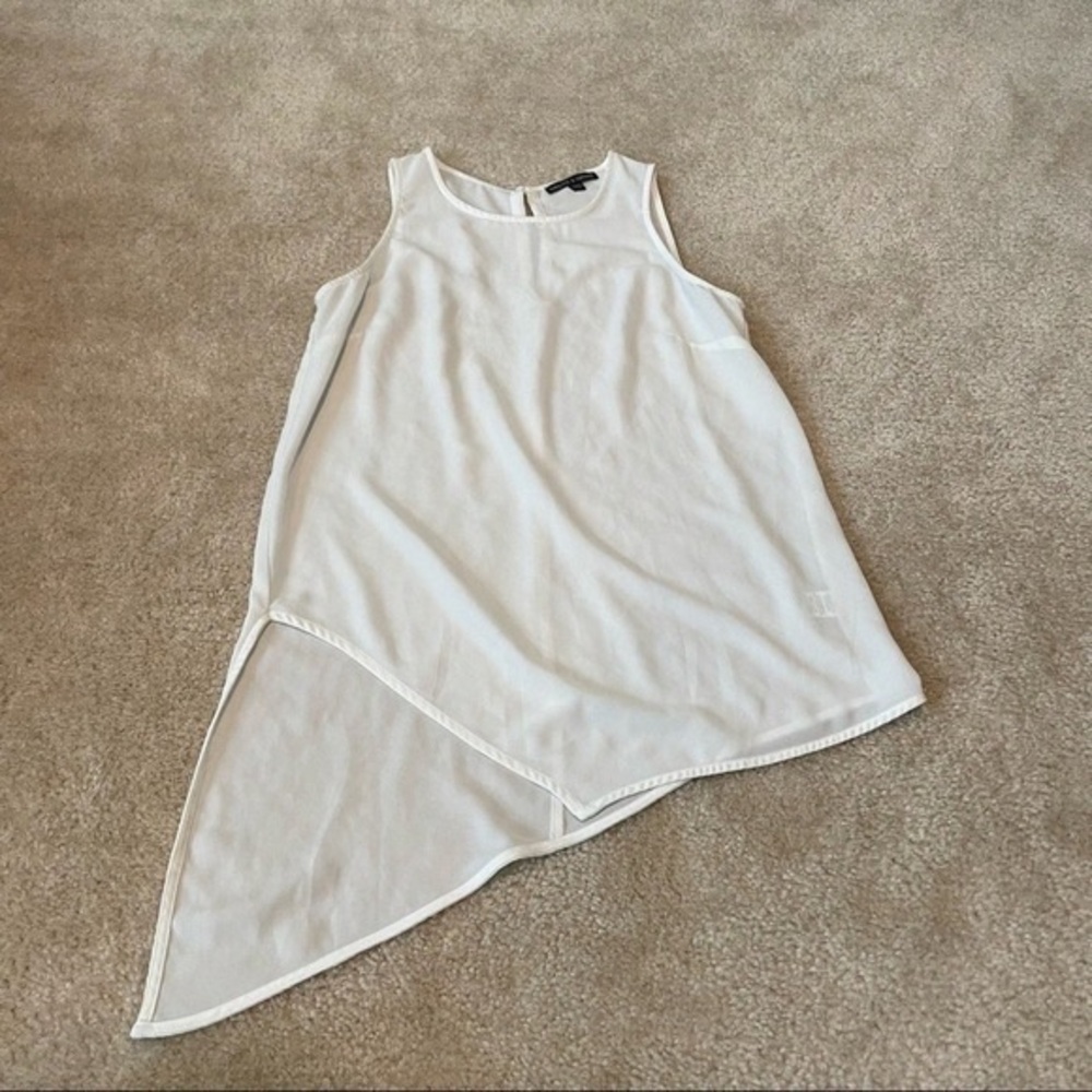Harlowe & Graham White Asymmetrical Tunic